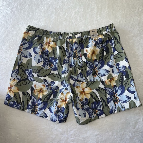 Levis XX Chino‎ Easy Shorts Floral Print Elastic Waist Lightweight Mens - Picture 3 of 6
